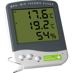 Highpro Digitaler Thermo-und Hygrometer mit Aussensonde