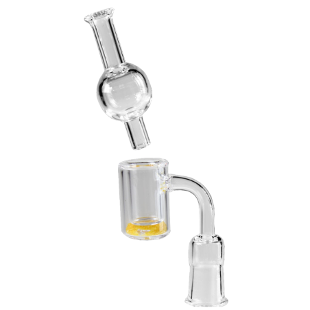 Glass Banger Set clear Grinding with Carb Cap