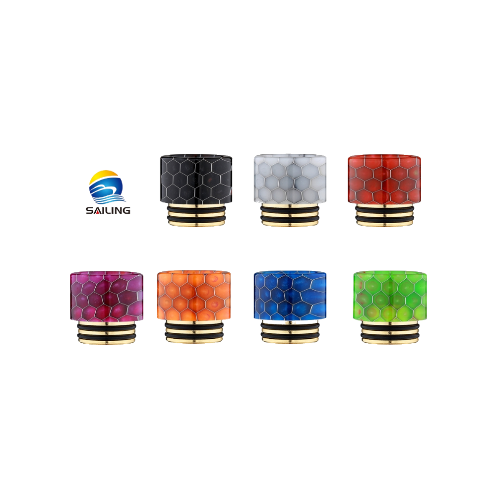 SS gilding Epoxy Resin Snake Pattern 810 Drip Tip
