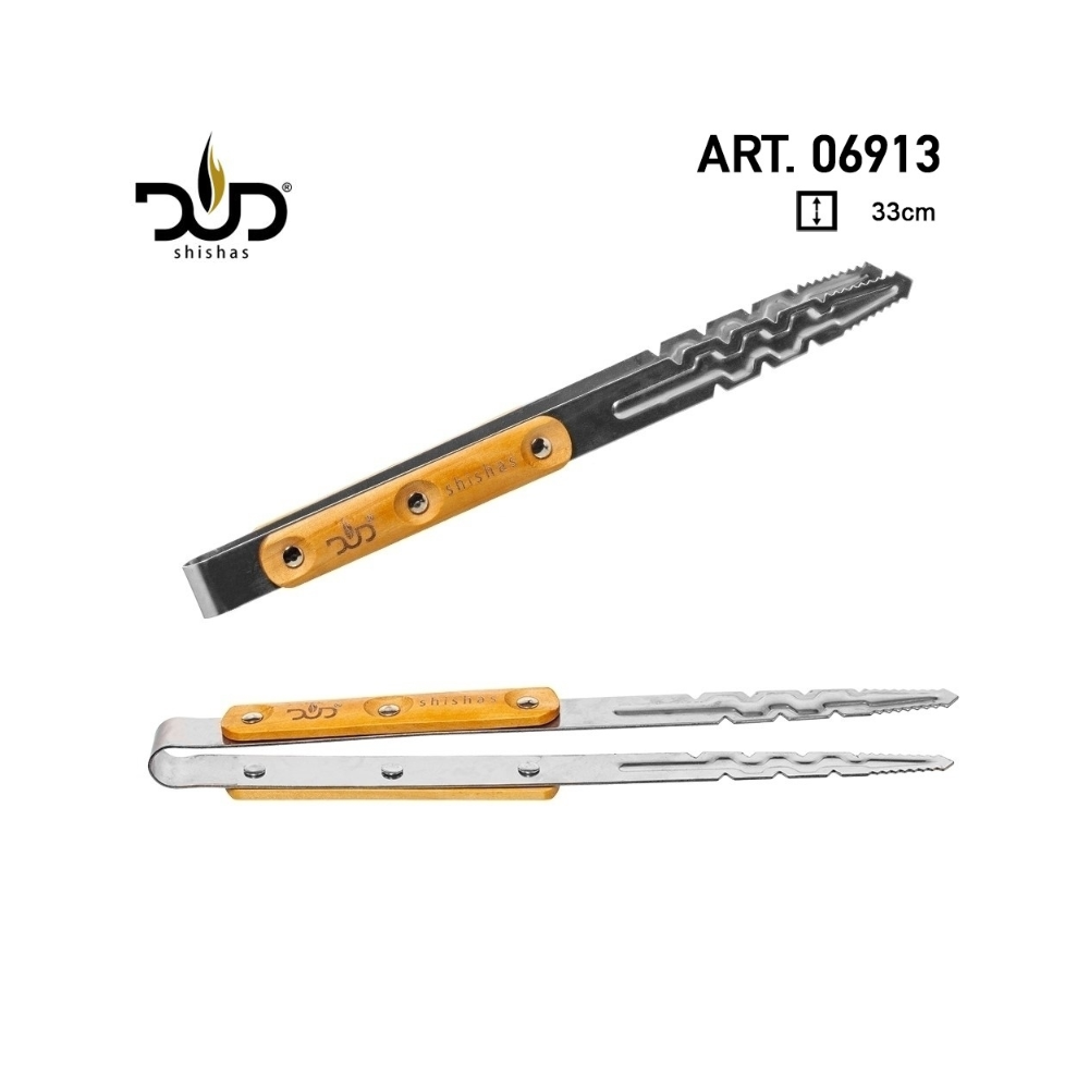DUD Shisha - Charcoal Tong with Wooden handle 33 cm