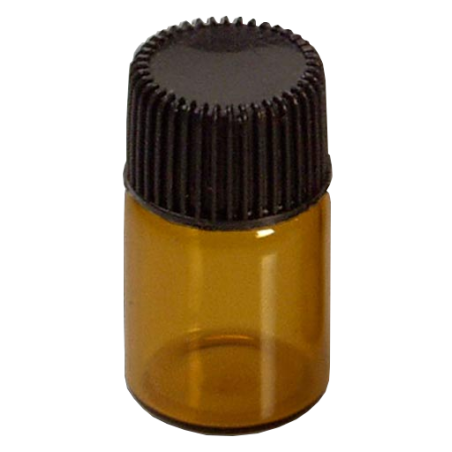 Glass vial with screw cap brown