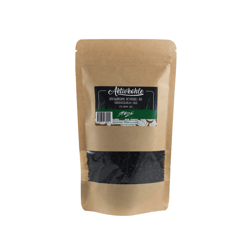 Purize Charbon actif à base de coquilles de noix de coco 150 g