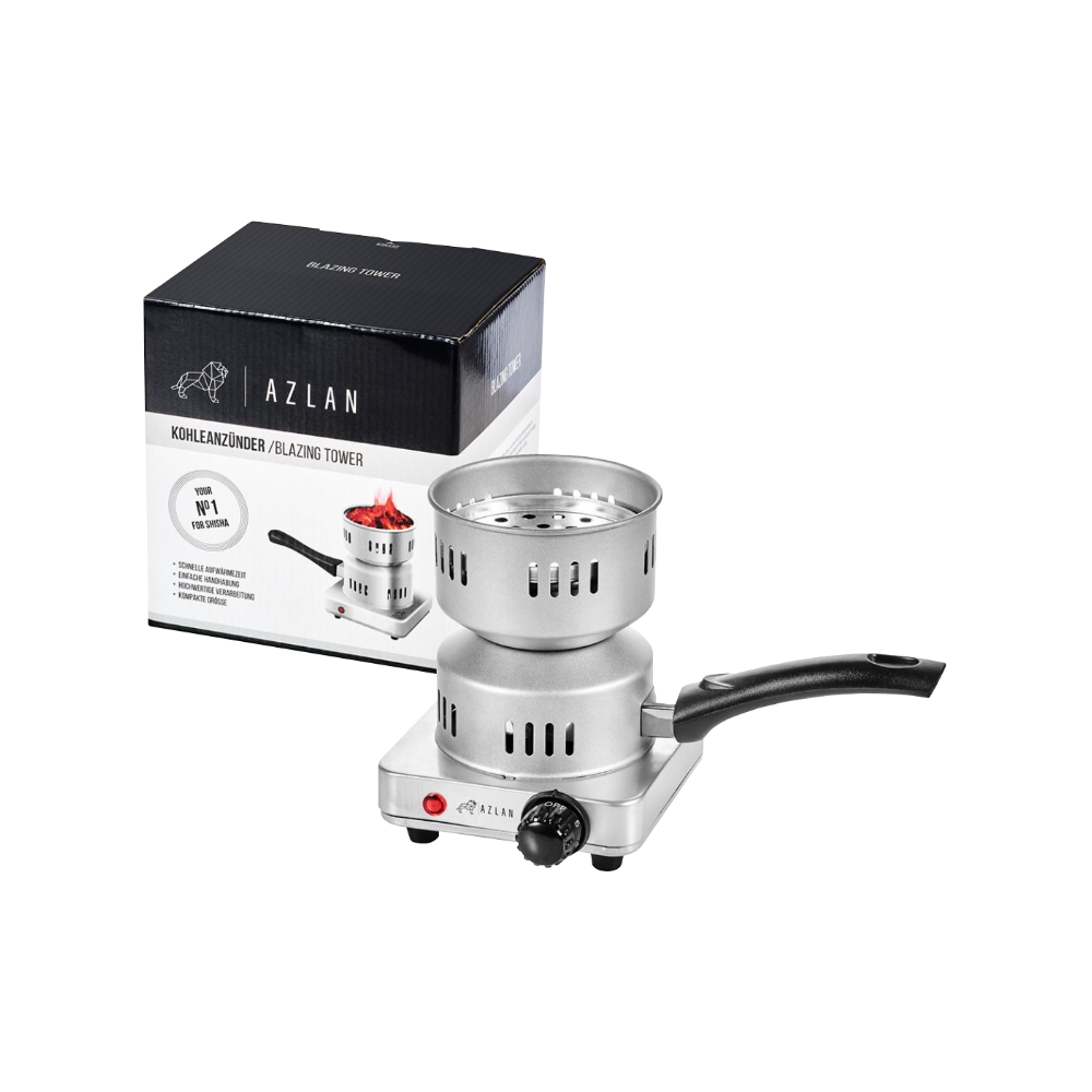 Azlan Briquet au charbon Blazing Tower, 650 Watt