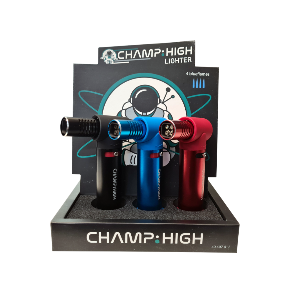 Champ High 4 Blue Flames Lighter