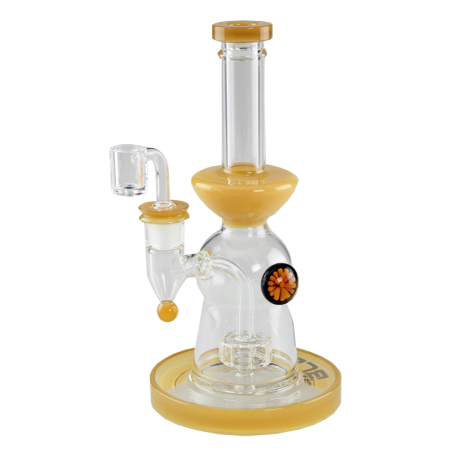 Blaze Glass - Oil bong drum percolator with banger