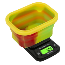 On Balance - SBM-100 Mini Silicone Bowl Scale "Rasta", 0.01 x 100 g