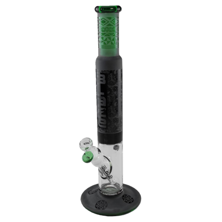 Blaze Glass - Glass bong iced black / green