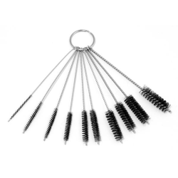 Wire brush, L 100mm, set of 10 on ring