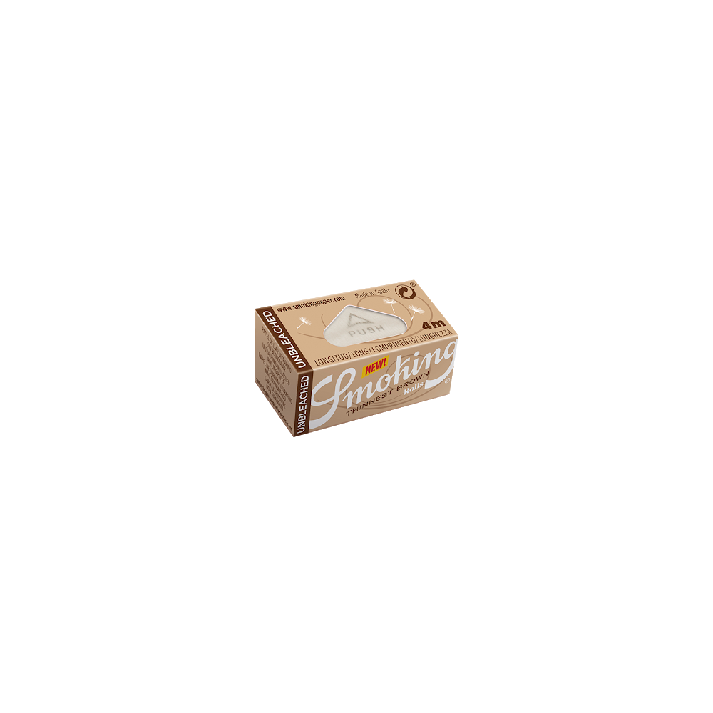 Smoking Unbleached Thinnest Brown King Size Rolls