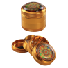 Black Leaf - Mandala Dome Amber Alu-Grinder, 50 mm, 4-part