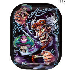 G-Rollz Amsterdam Mad Scientist Small Tray Drehtablett, 14x18 cm
