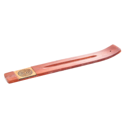 Incense holder red wood with spiral