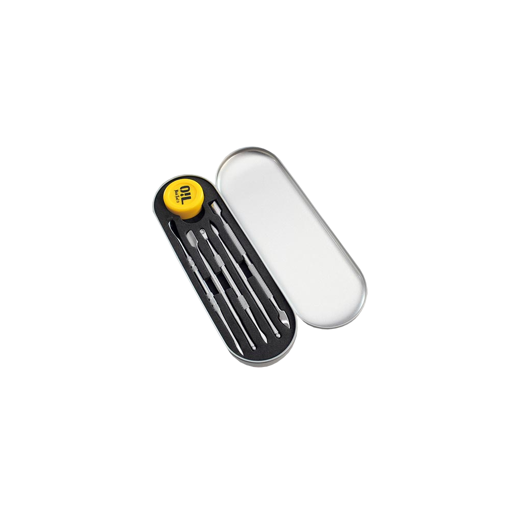 Black Leaf Oil - Etui avec outils en acier inoxydable