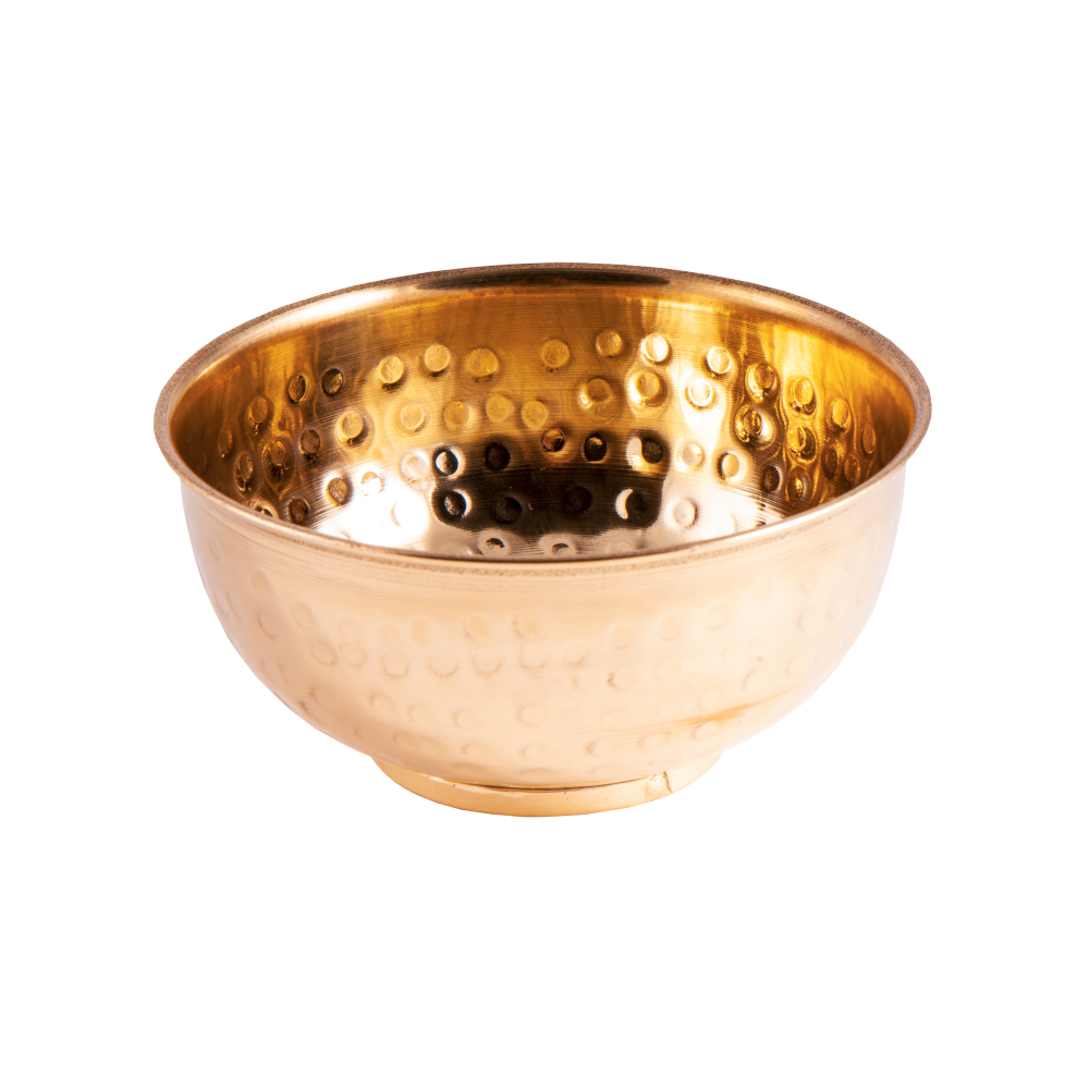 Brass bowl hammered