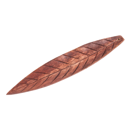 Räucherstäbchenhalter Holz Brown-Leaf
