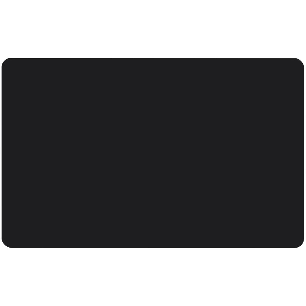 Carte vierge en plastique PVC noir mat
