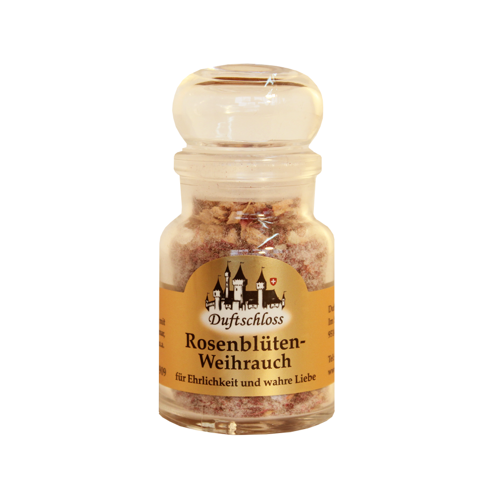 Duftschloss - Rosenblüten-Weihrauch Räuchermischung, 60ml