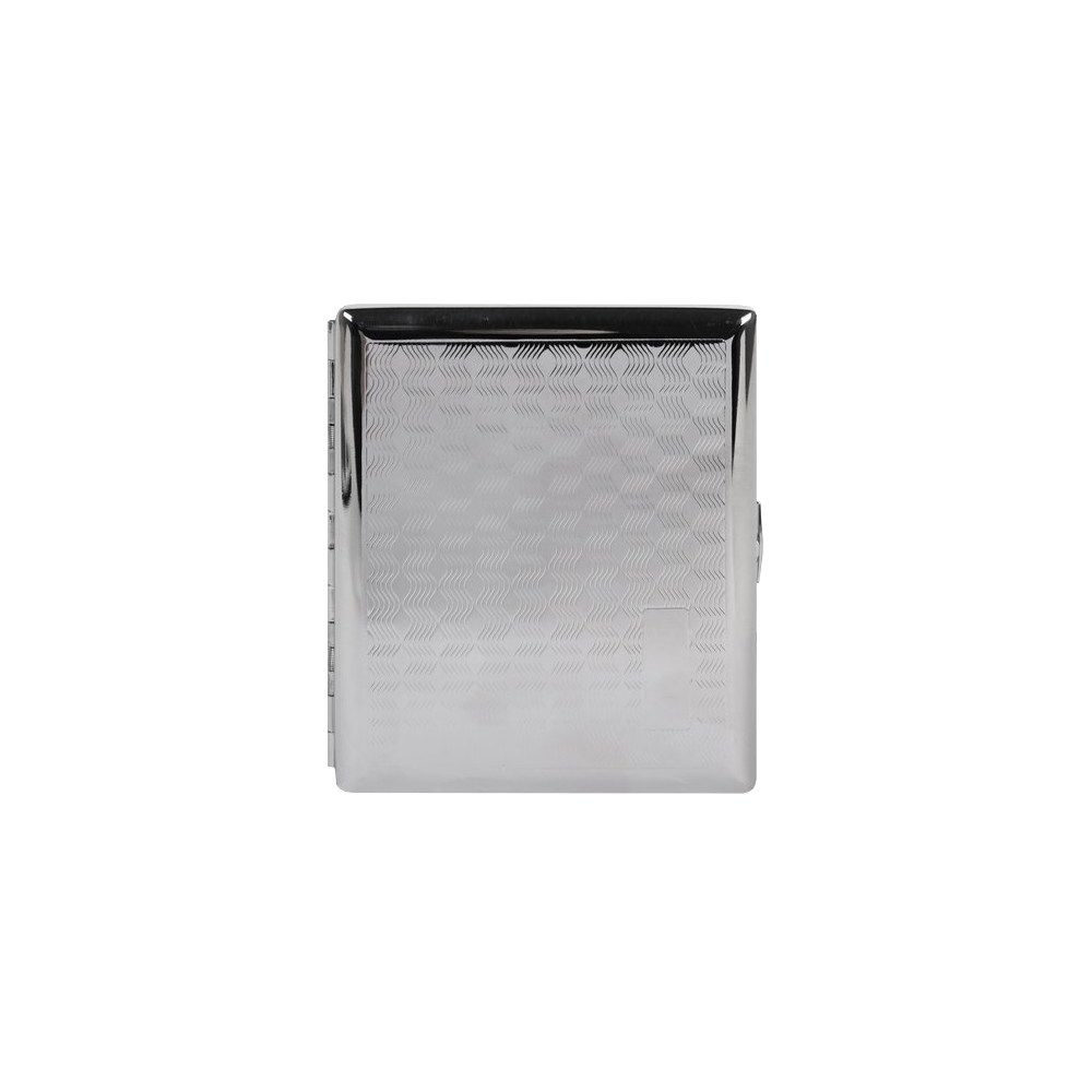 Etui à cigarettes chromé à motifs, 80mm