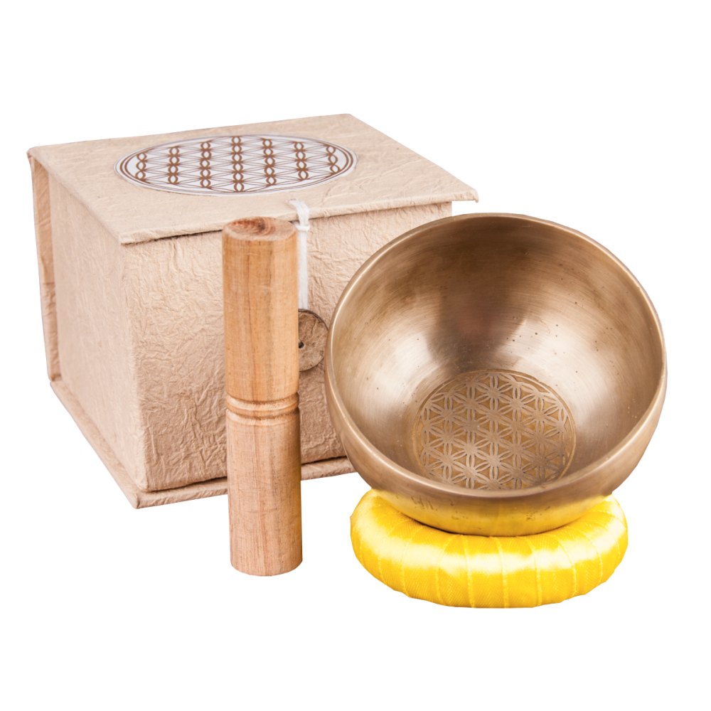 Singing bowl flower of life, small in gift box