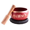 Bol chantant Lotus, rouge en boîte cadeau