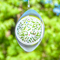 Yggdrasil Carillon Arbre du monde mobile Ø 15 cm en acier inoxydable