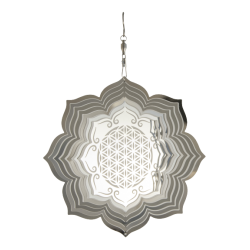 Carillon éolien Fleur de vie en lotus Ø 15cm