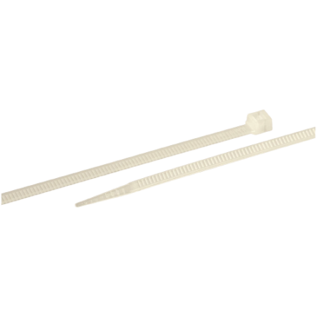 Colliers de serrage blancs, 280mm x 4.8mm, 100 pcs.