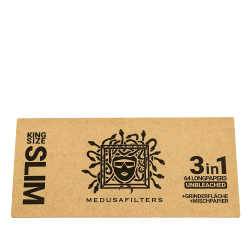 Medusafilters Longpapers 3 in 1, 64 unbleached papers, tray, grind surface