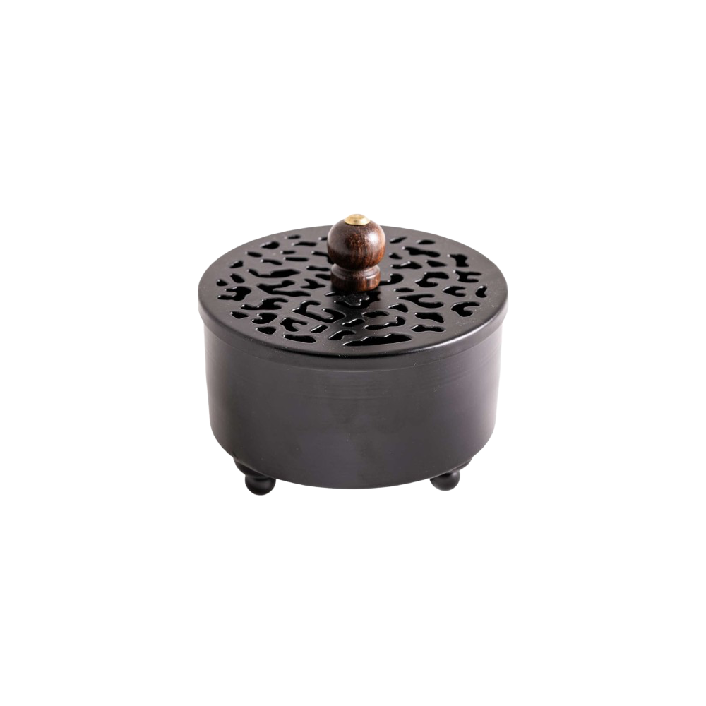 Berk Devi - Incense burner with lid,  ø 10 cm