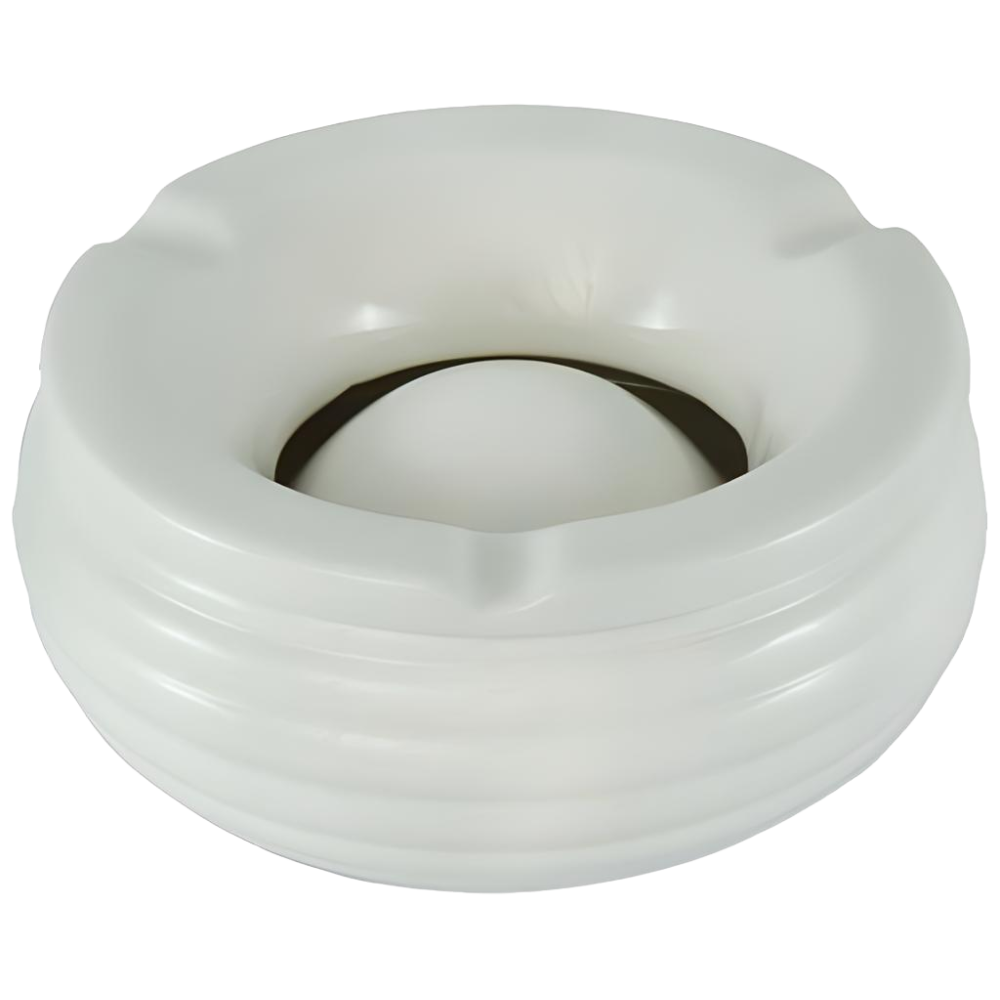Windascher "Keramik-Weiss" mit Rillen 14cm