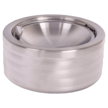 Kipp-Aschenbecher Edelstahl Chrom