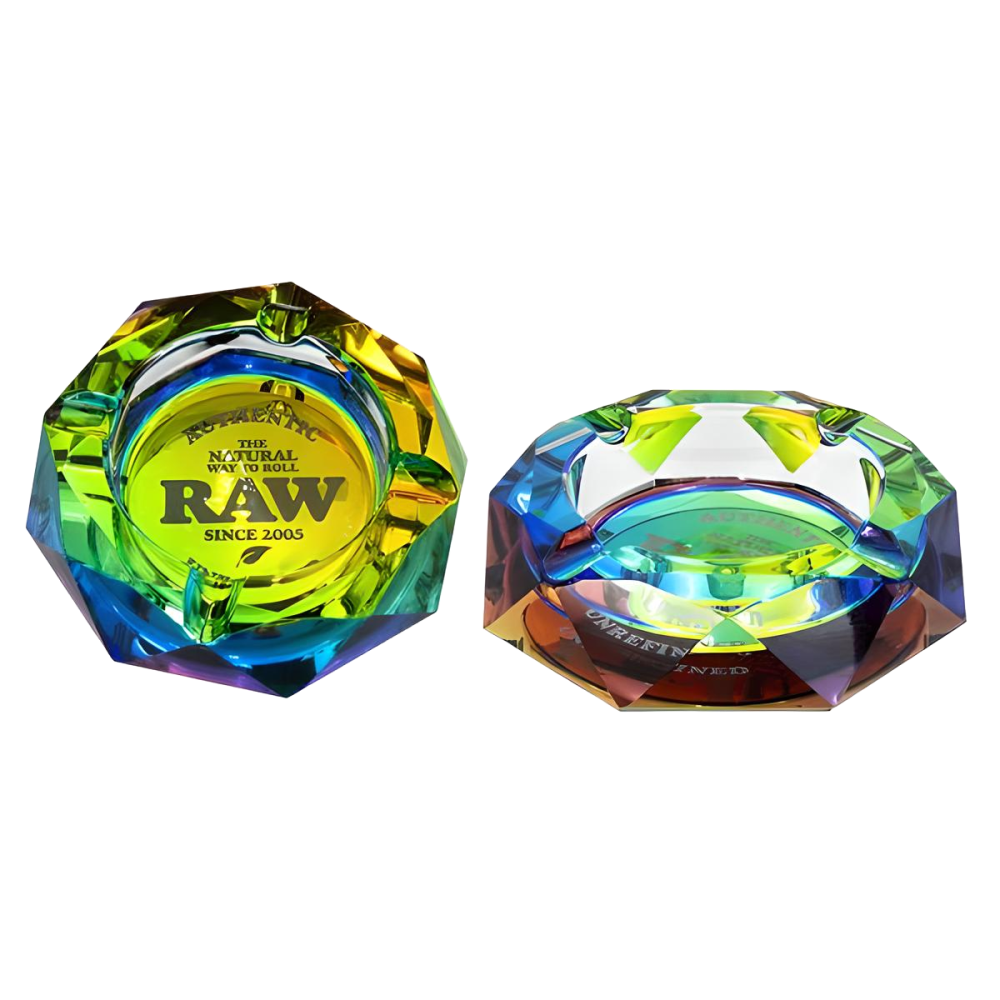 RAW Cendrier en verre Prism Arc-en-ciel