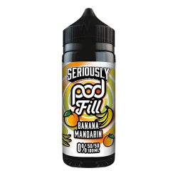 Doozy Vape Seriously Pod Fill Banana Mandarin, 100ml, Shortfill