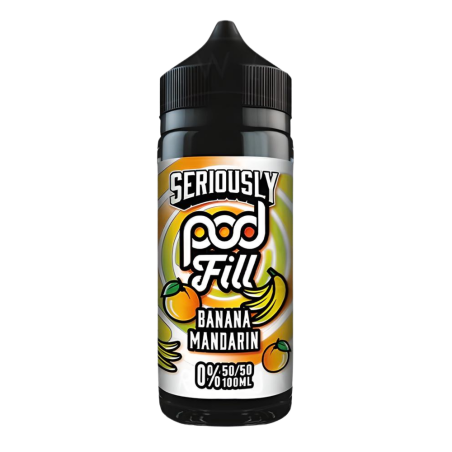 Doozy Vape Seriously Pod Fill Banana Mandarin, 100ml, Shortfill