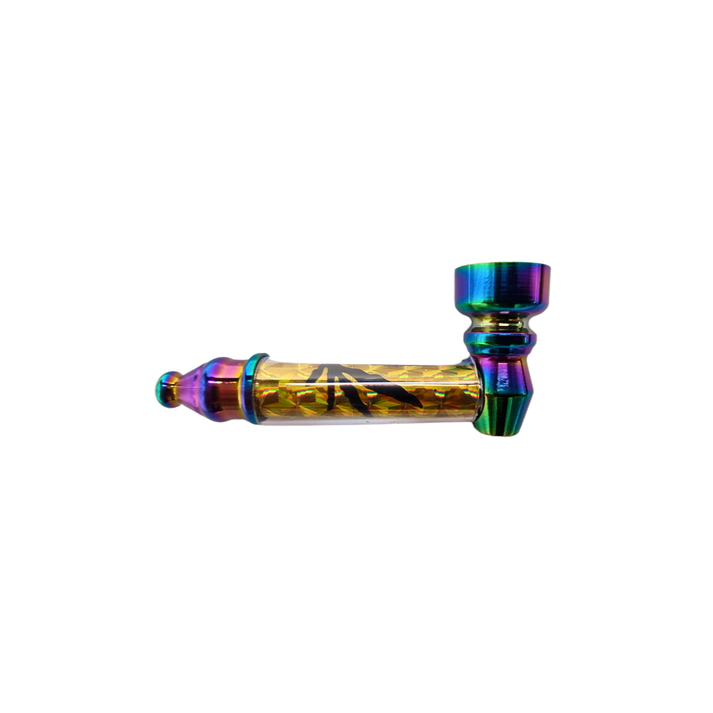 Wildfire Screw pipe with hemp motif and sieve
