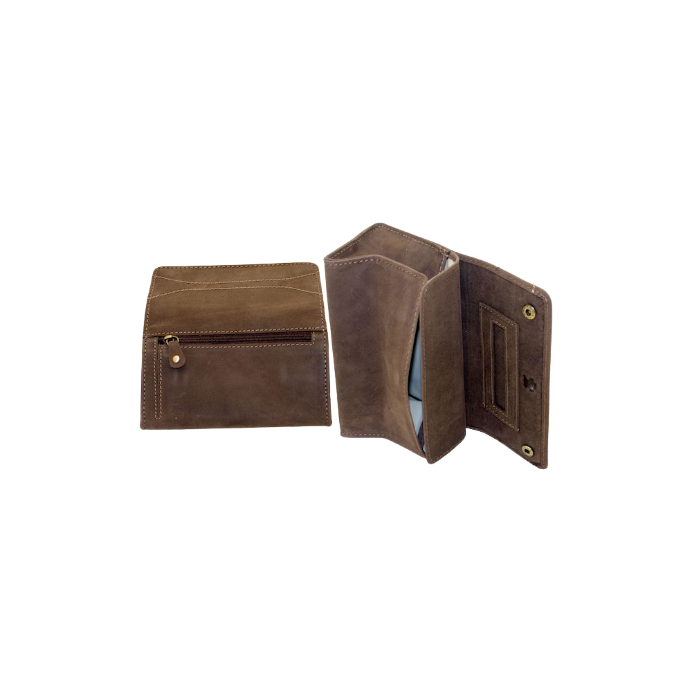 Wellauer Roll-up pouch ‘Brown’ genuine leather