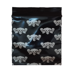 Schnellverschlußbeutel Totenkopf 35x35mm, 100Stk.