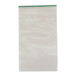 Schnellverschlußbeutel GrünStrich 80x120mm, 0.06mm, 100Stk.