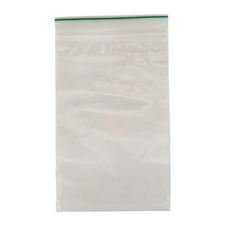 Schnellverschlußbeutel GrünStrich 80x120mm, 0.06mm, 100Stk.