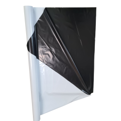 25x2m Plastic Foil Black/White, 70μm