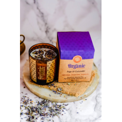 Organic soy wax candle sage and lavender