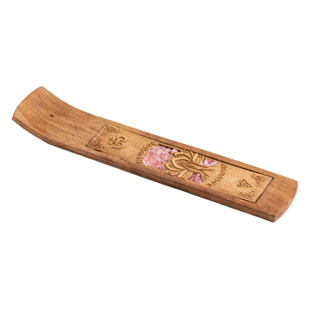 Namaste with rose quartz, Incense holder for incense sticks