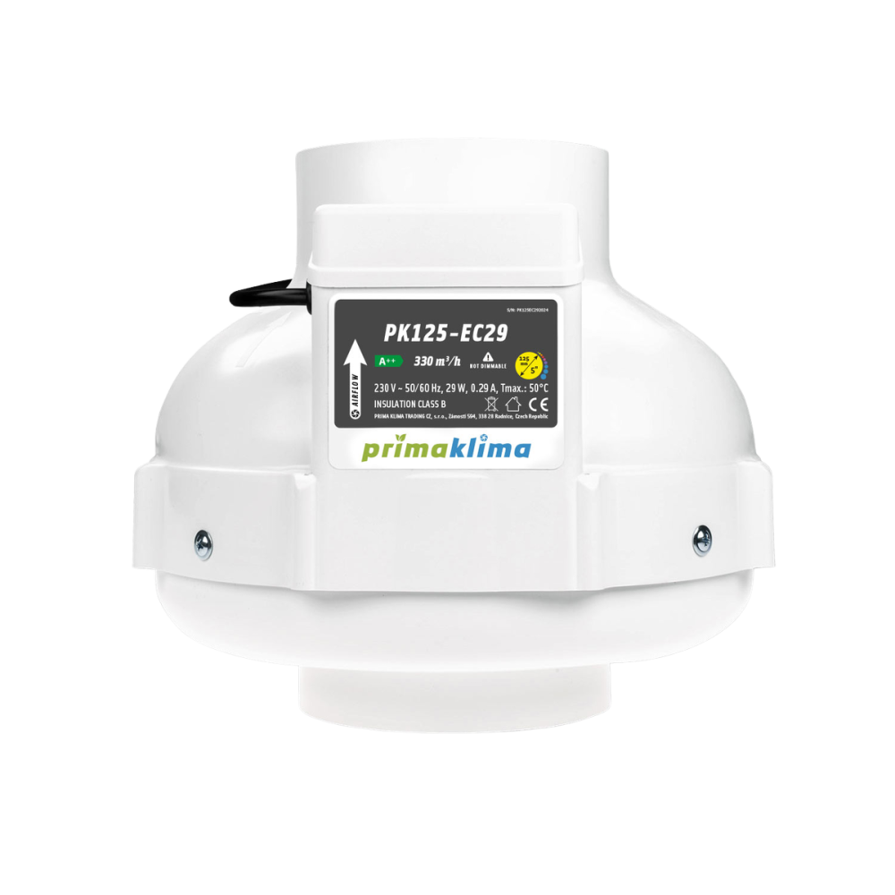 Prima Klima PK125-EC29 – High-performance EC fan with 125 mm flange