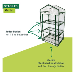 Windhager Serre de balcon – Serre compacte en film plastique pour balcon et terrasse