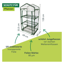 Windhager Serre de balcon – Serre compacte en film plastique pour balcon et terrasse