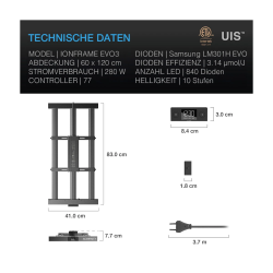 AC Infinity IONFRAME EVO3 – Lampe de culture LED Samsung LM301H EVO (280 W)