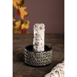 Berk Smudge Bowl Blume des Lebens – Räucherschale klein aus Speckstein