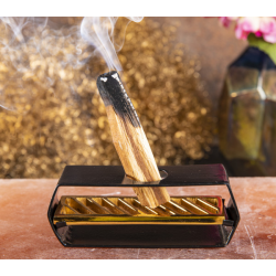 Berk Porte-encens pour Palo Santo – élégant support noir et doré