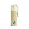 Bouteille d'eau OmWater – Carafe de 1,2 l en verre recyclé bleu