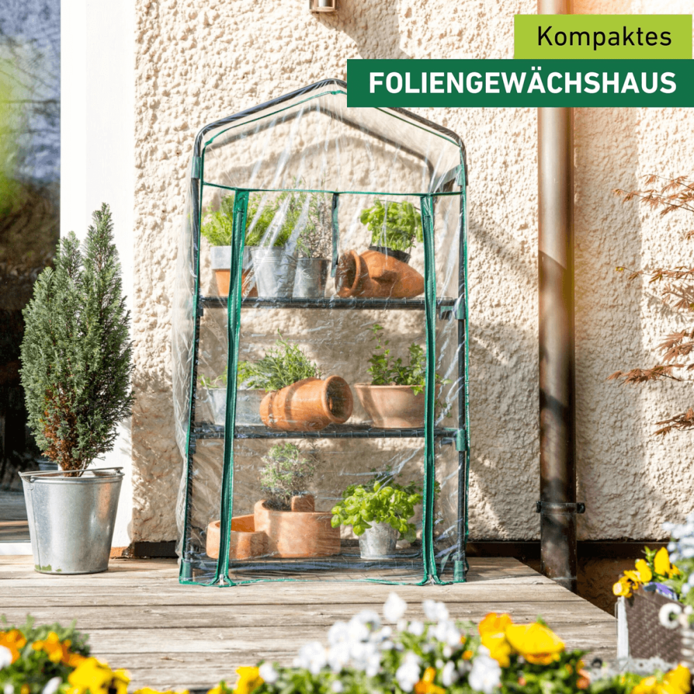 Windhager Serre de balcon – Serre compacte en film plastique pour balcon et terrasse